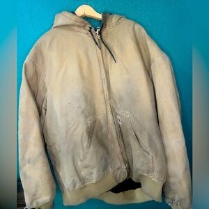 Work Carhartt hooded jacket. Distressed